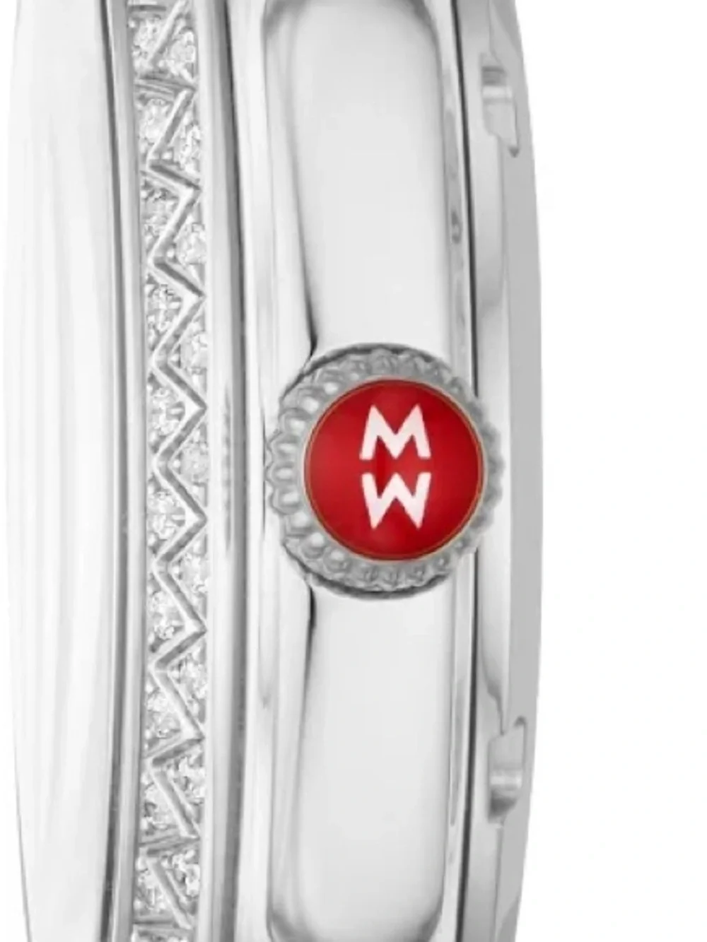 Michele Sidney Classic Stainless Steel Diamond  Women's Watch NEW